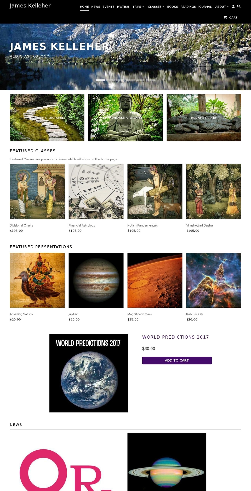 jameskelleher.com shopify website screenshot