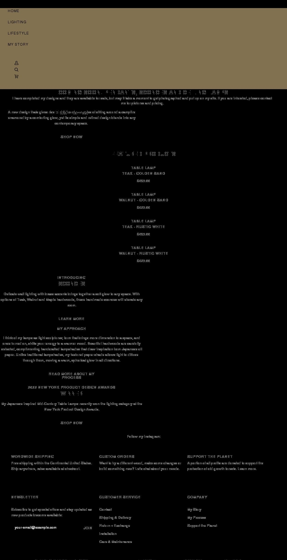 jamesmankoffdesign.com shopify website screenshot