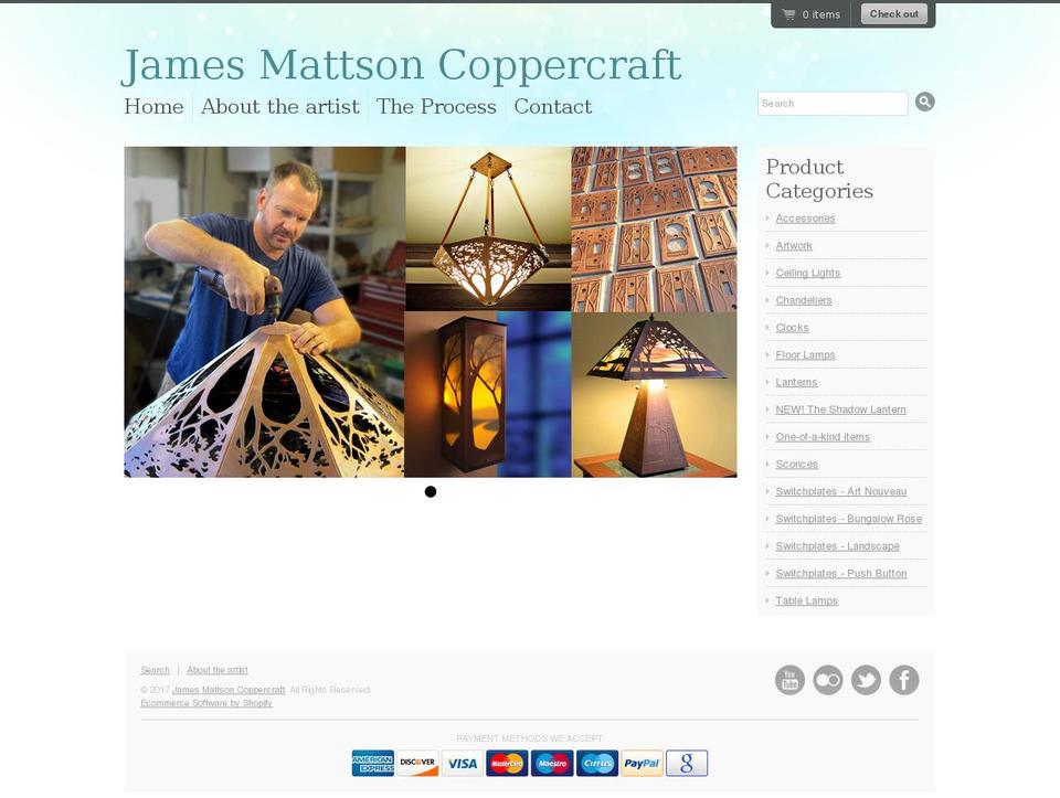 jamesmattson.com shopify website screenshot