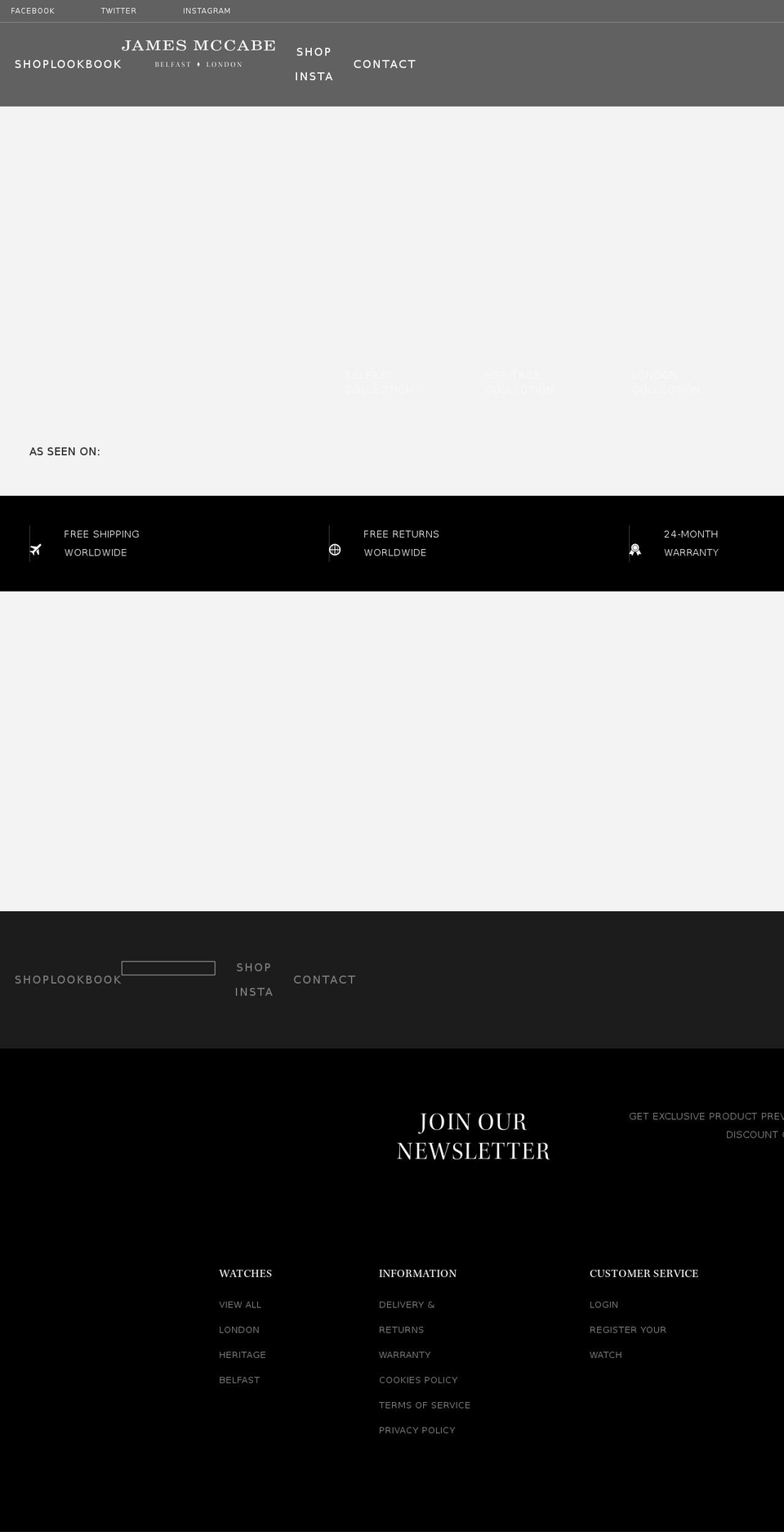jamesmccabe.myshopify.com shopify website screenshot