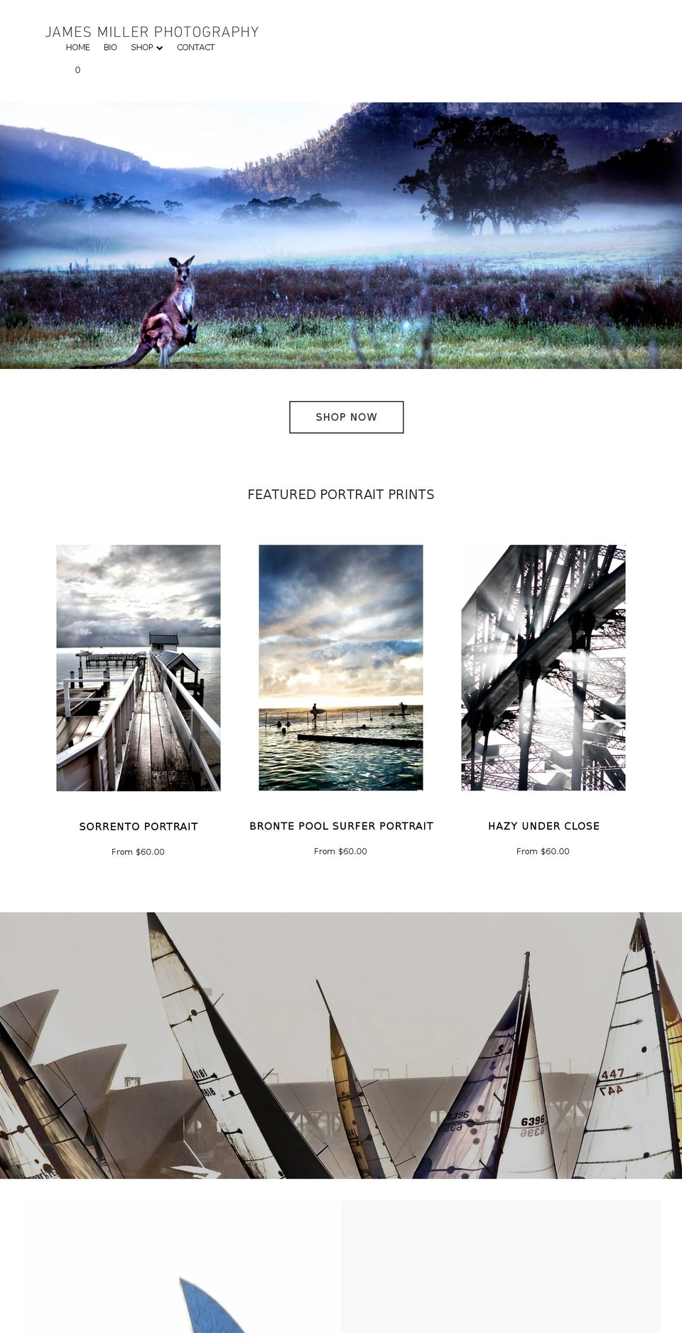 jamesmiller.com.au shopify website screenshot