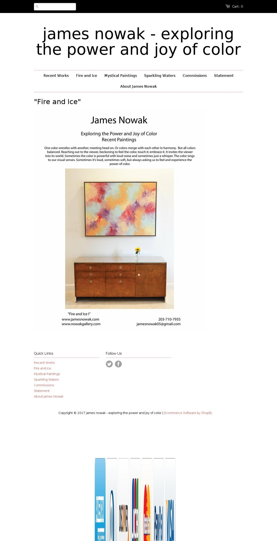 jamesnowak.com shopify website screenshot