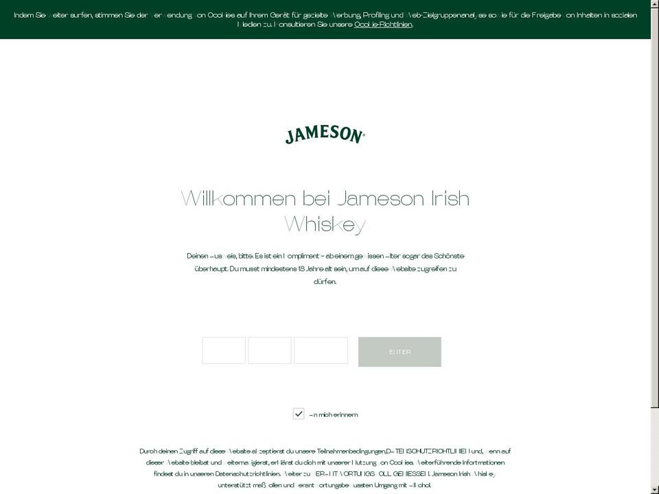 jamesonshop.com — Shopify storefront screenshot