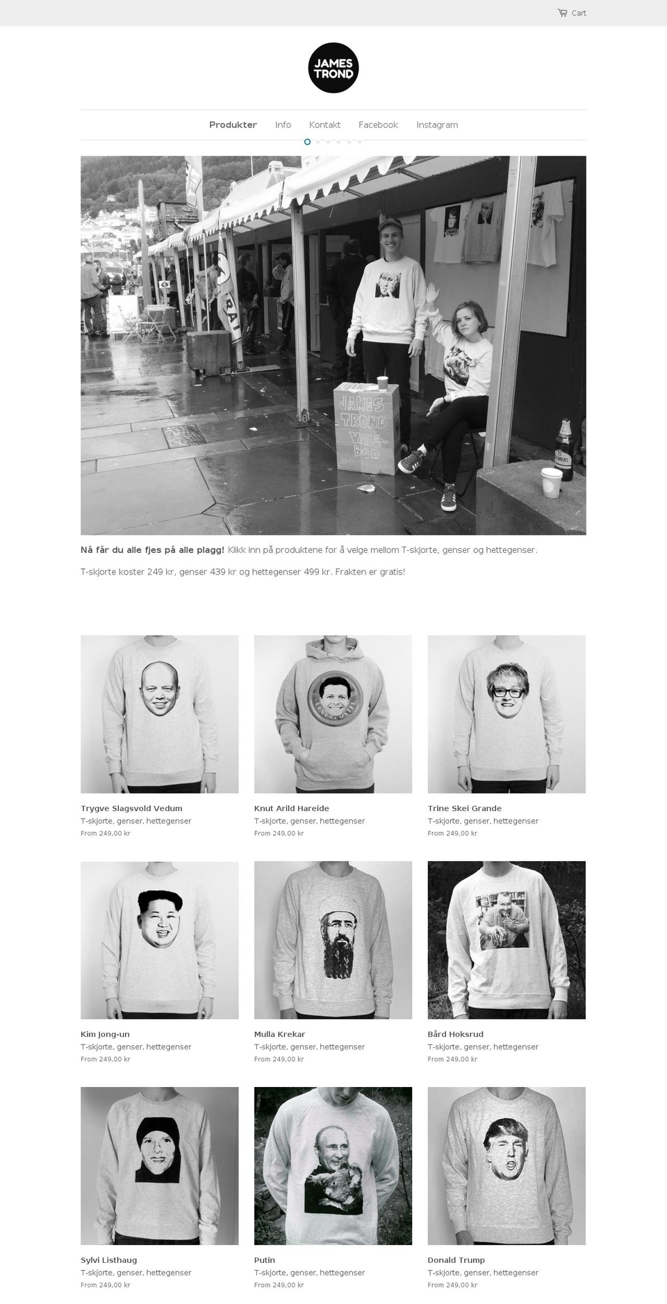 jamestrond.com shopify website screenshot