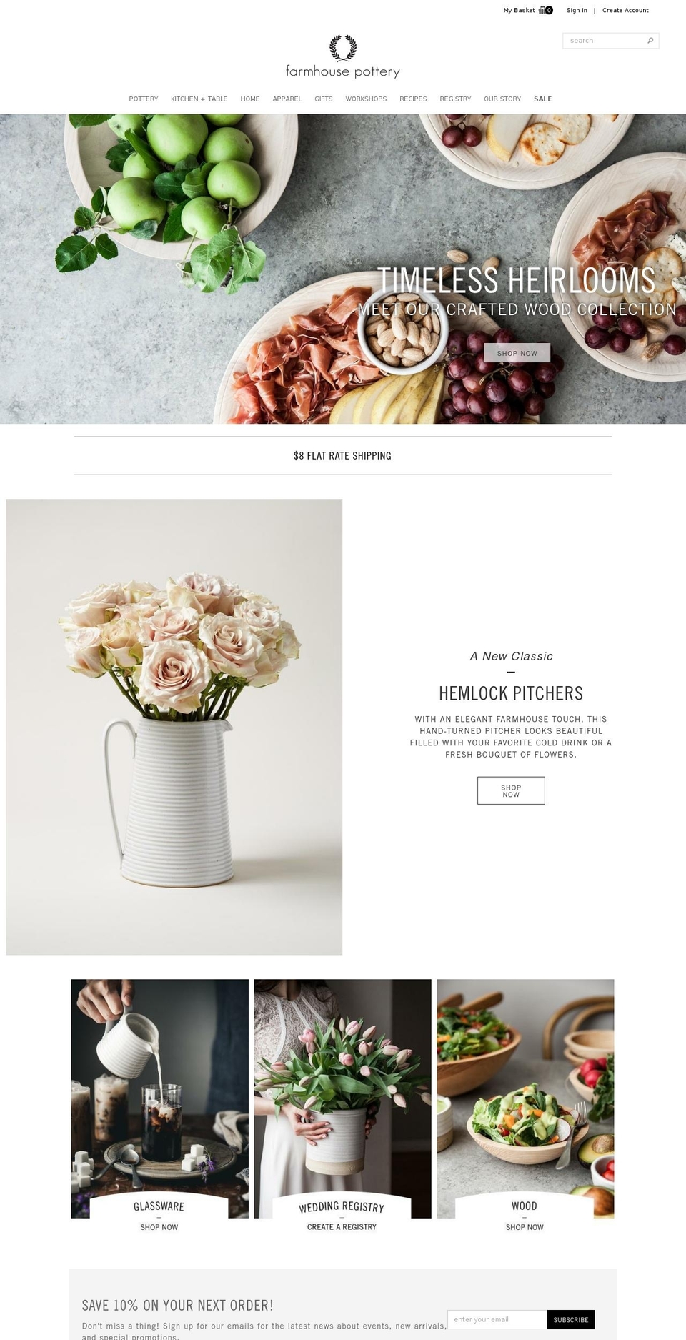 Farmhouse Pottery Shopify theme site example jameszilian.com