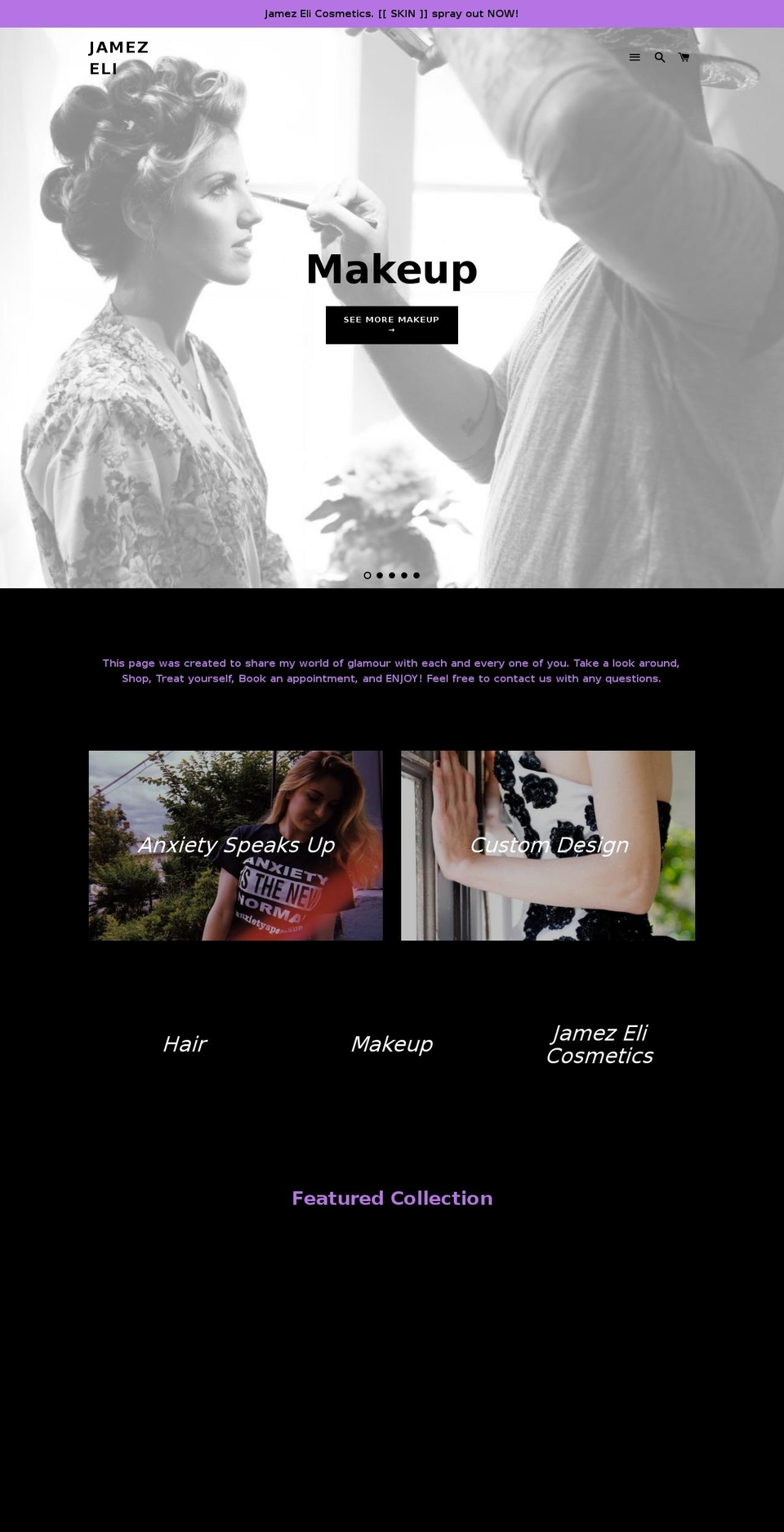 jamezeli.com — Shopify storefront screenshot