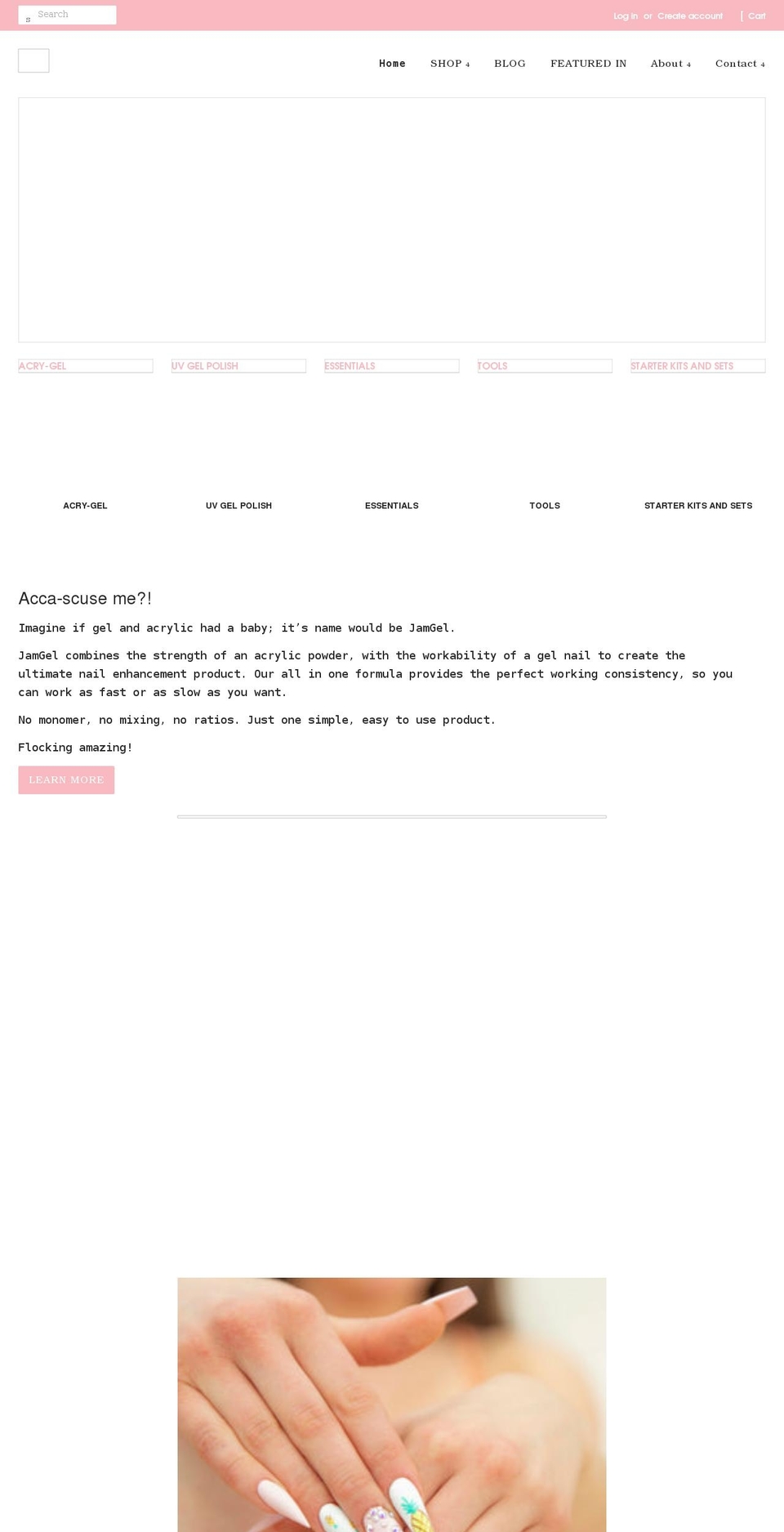 jamgelnails.com — Shopify storefront screenshot