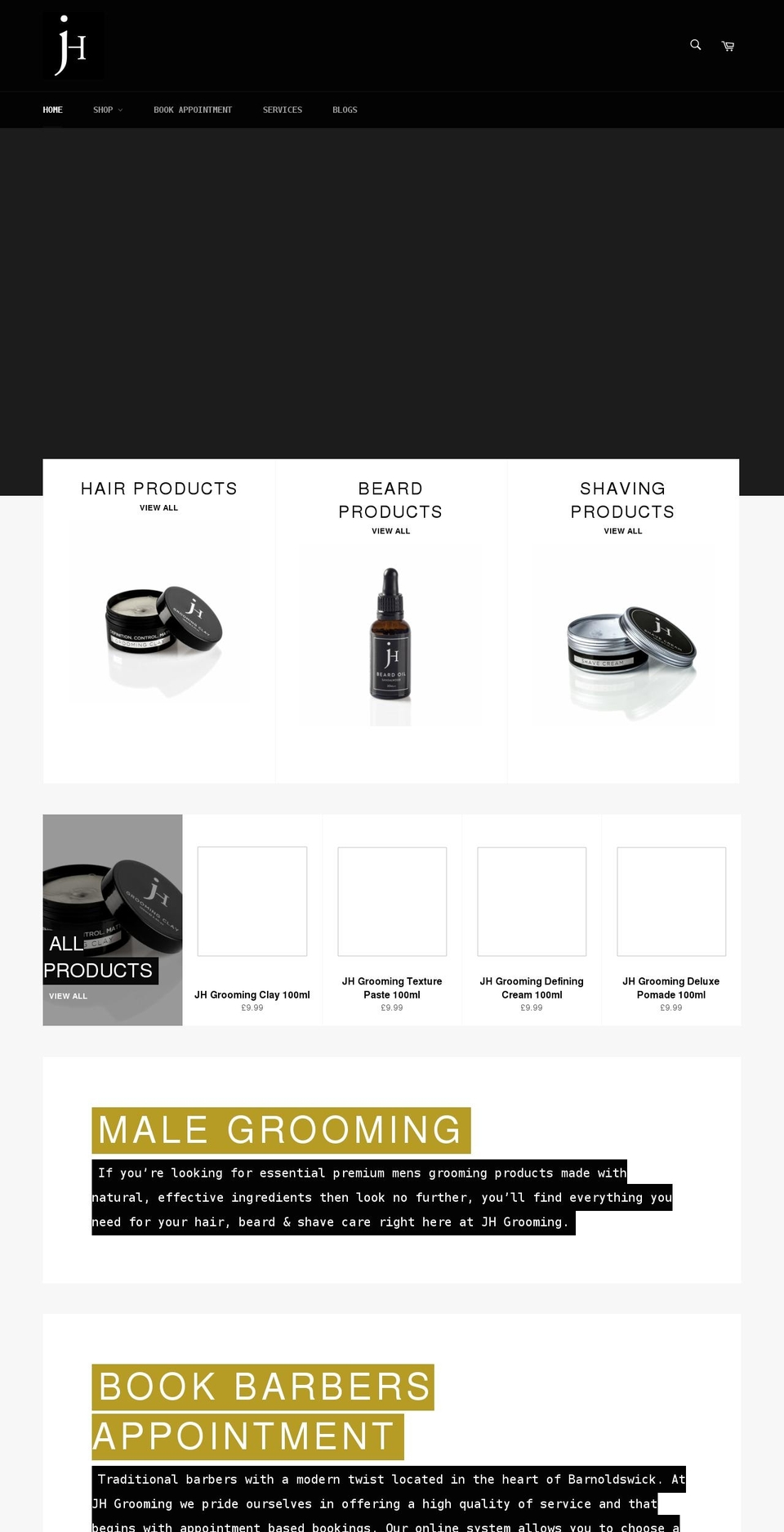 jamieholgate.com shopify website screenshot