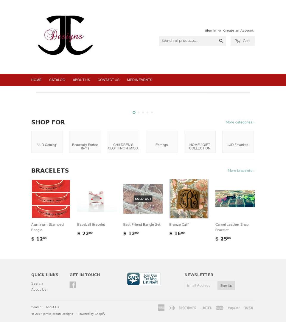 jamiejordandesigns.com shopify website screenshot