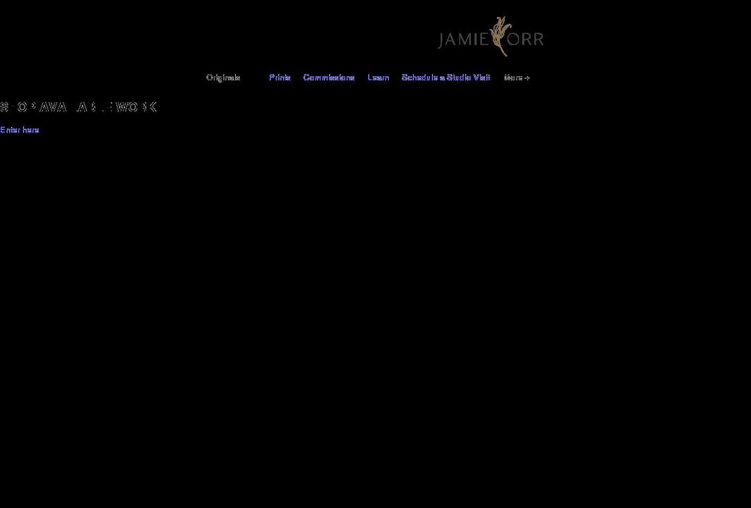 jamieorrart.com shopify website screenshot