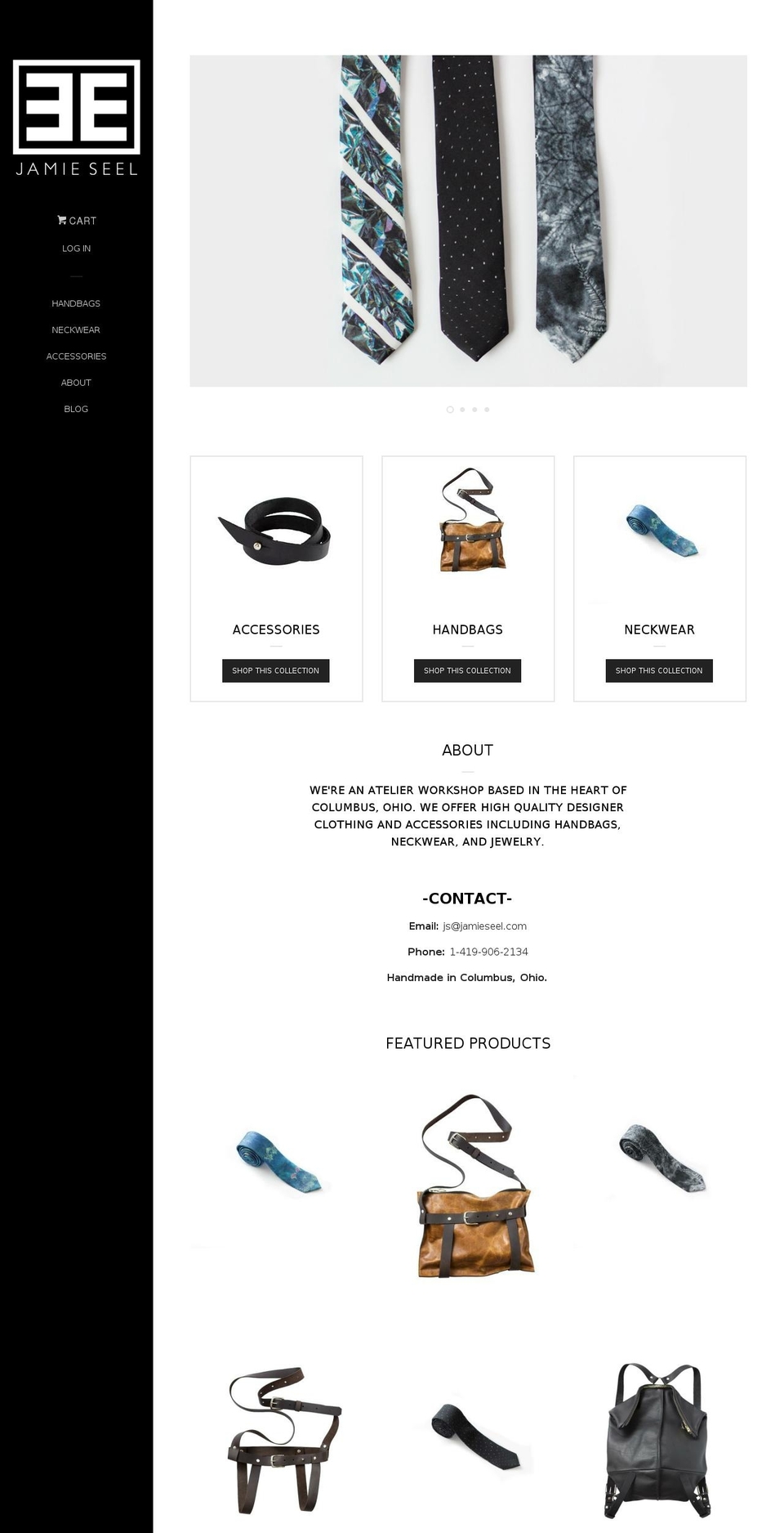 jamieseel.com shopify website screenshot