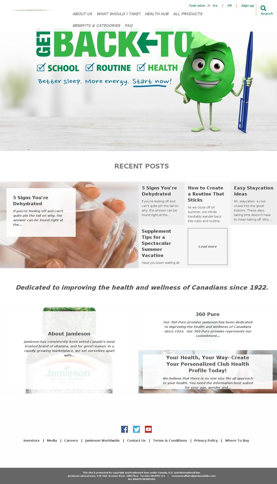 Jamieson EN Shopify theme site example jamiesonnaturalsources.org