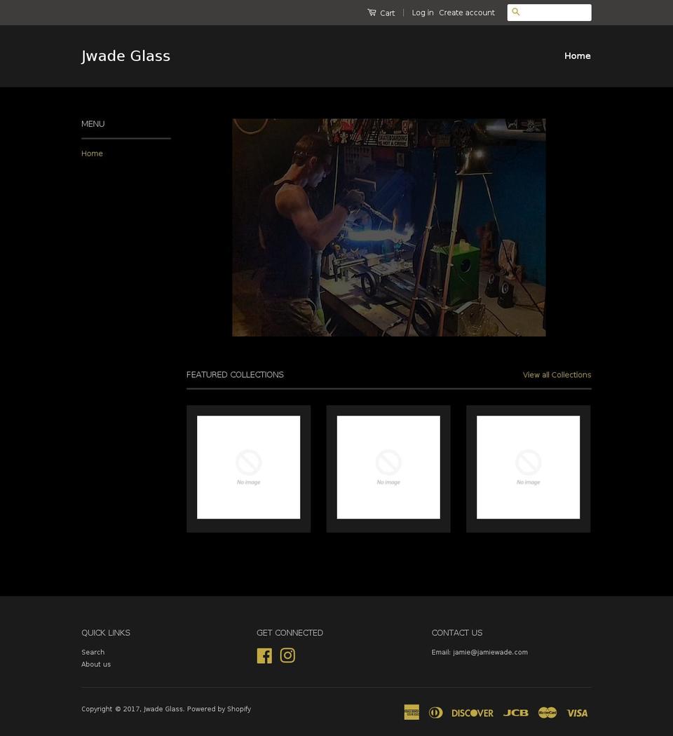 jamiewade.com shopify website screenshot
