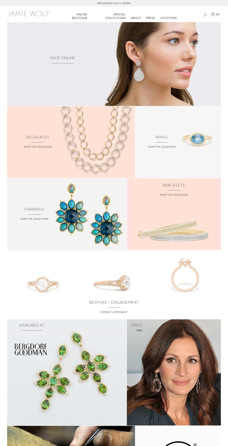 jamiewolf.com shopify website screenshot