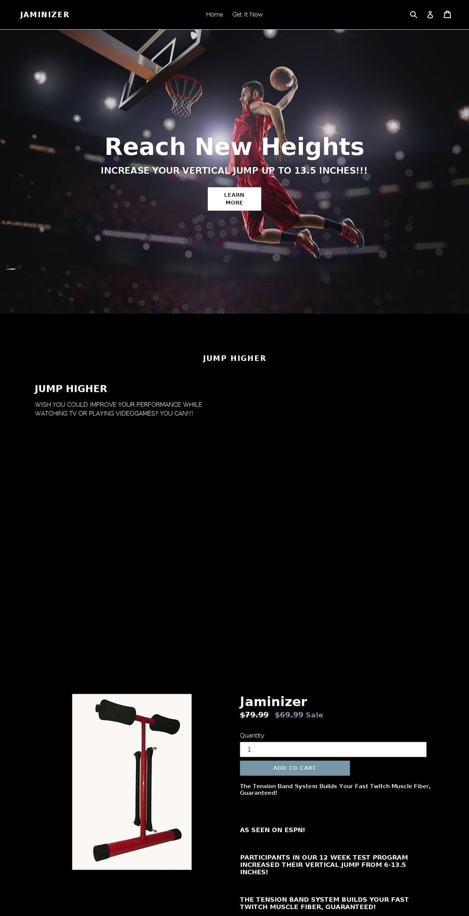 jaminizer.com — Shopify storefront screenshot