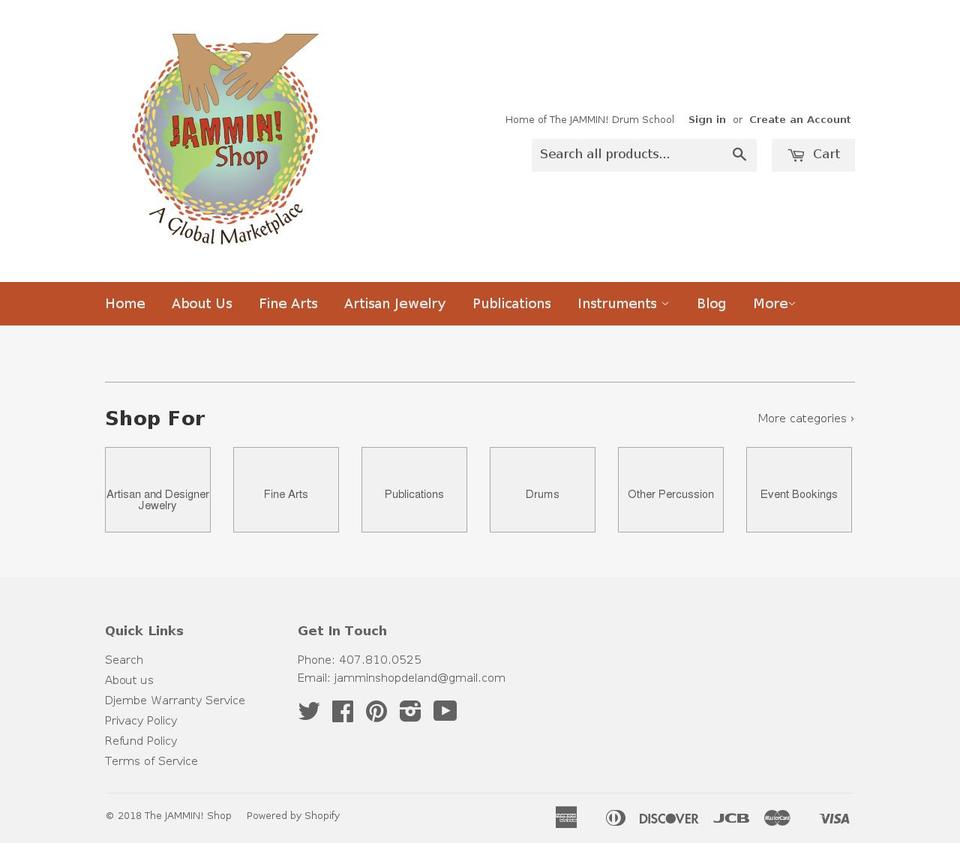 jammingschool.com — Shopify storefront screenshot