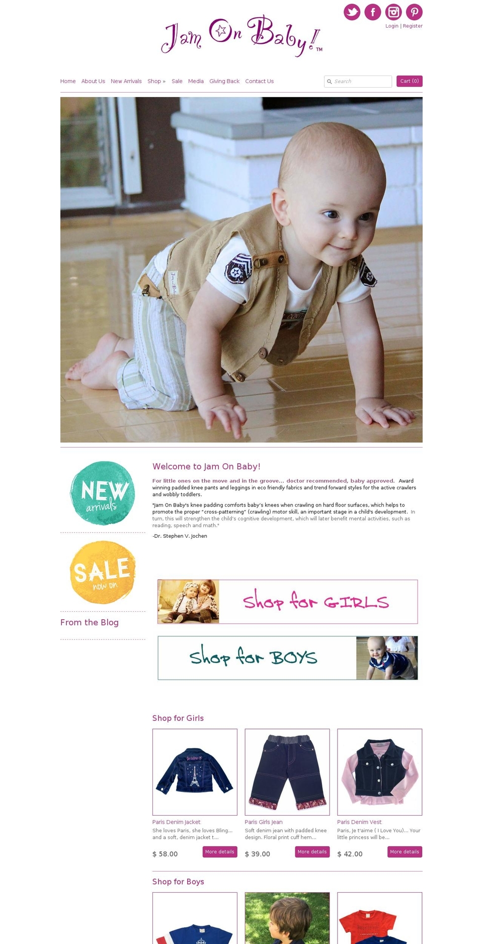 jamonbaby.com shopify website screenshot