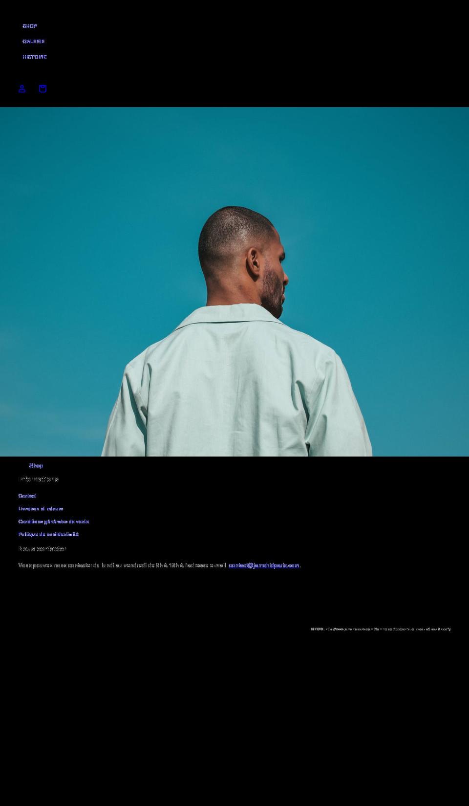 jamshidparis.com shopify website screenshot