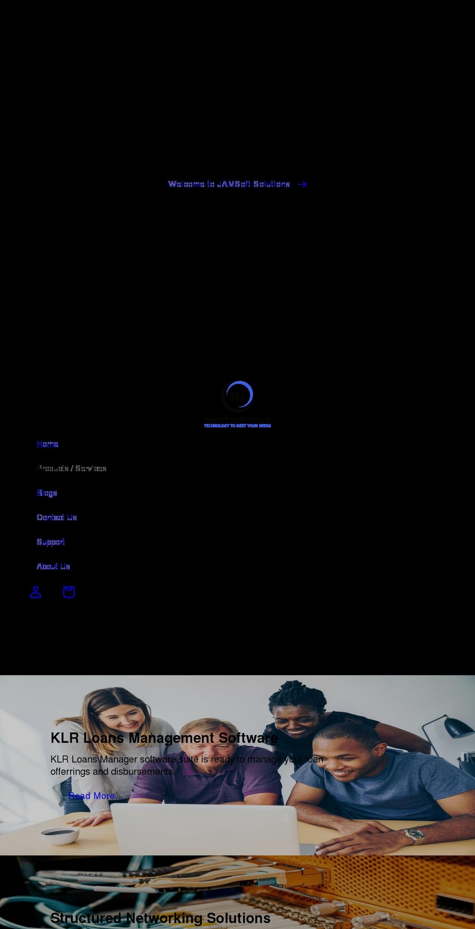 jamsoftsolutions.com shopify website screenshot