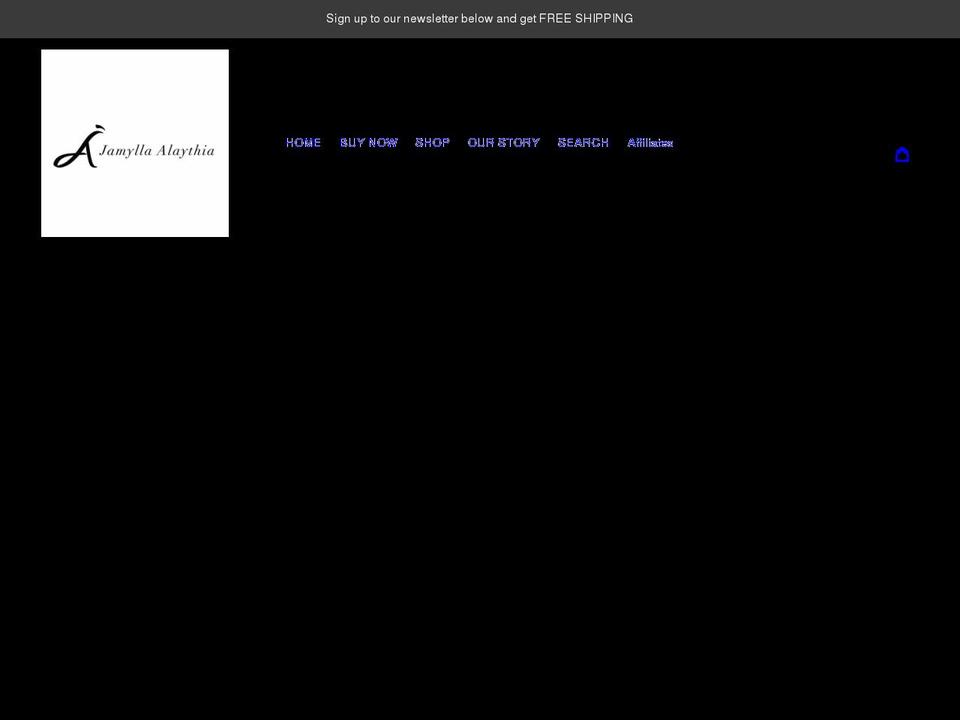 jamyllaalaythia.com shopify website screenshot