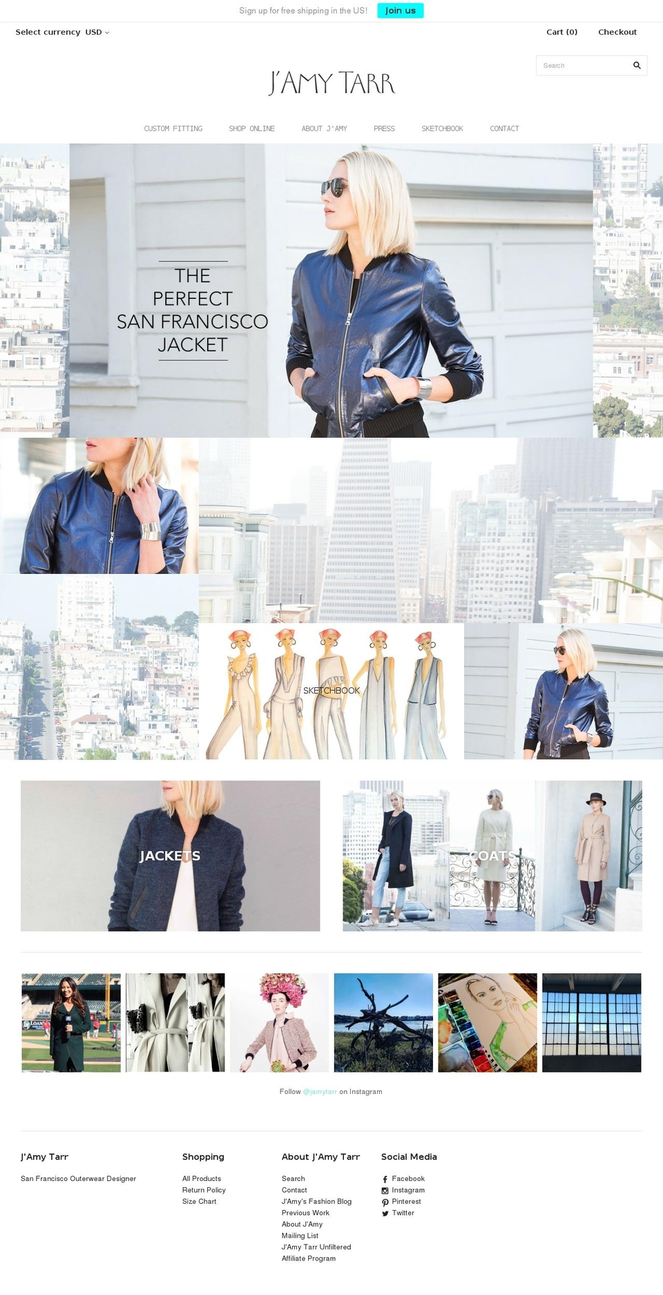 jamytarr.com shopify website screenshot