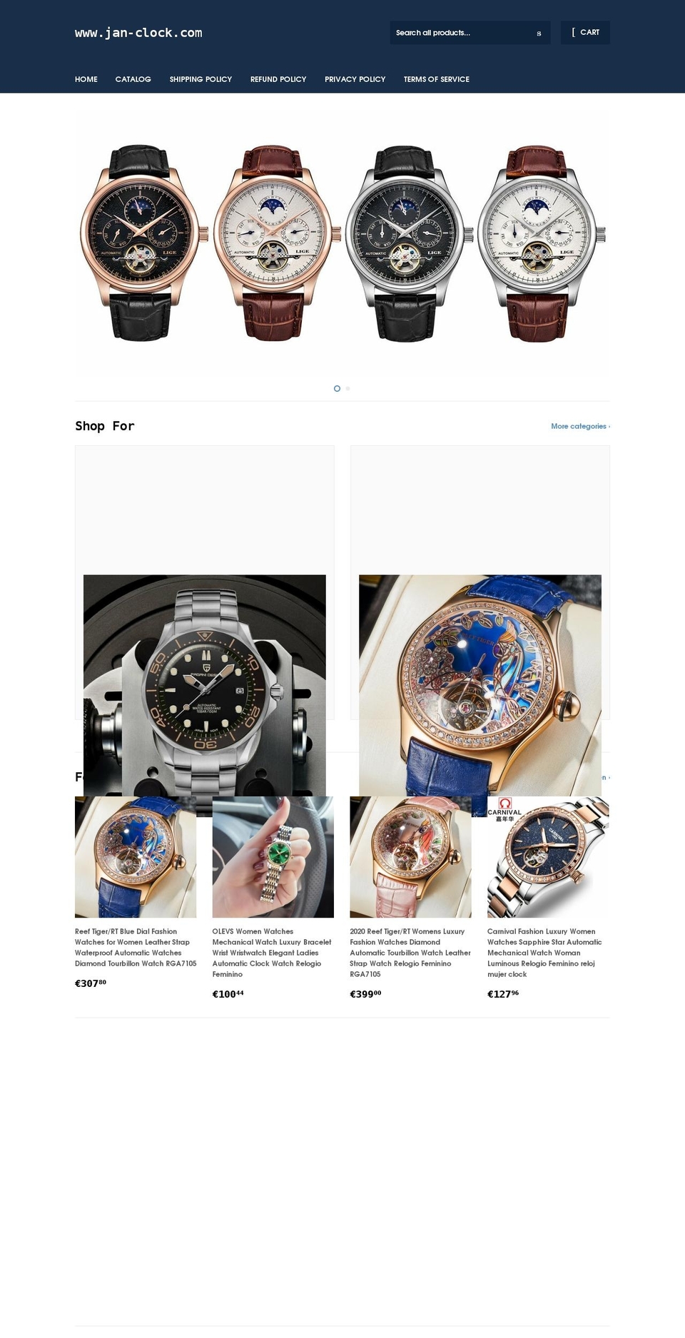 Store Shopify theme site example jan-clock.com