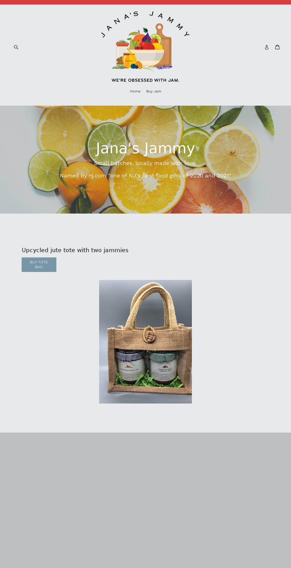 janasjammy.com — Shopify storefront screenshot