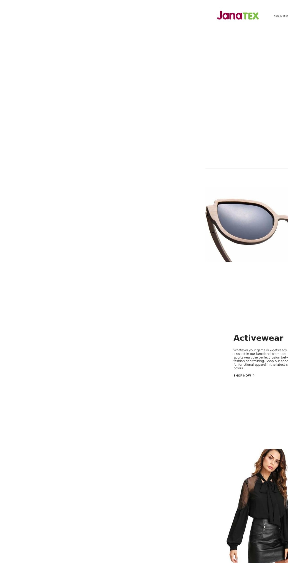janatexonline.com — Shopify storefront screenshot