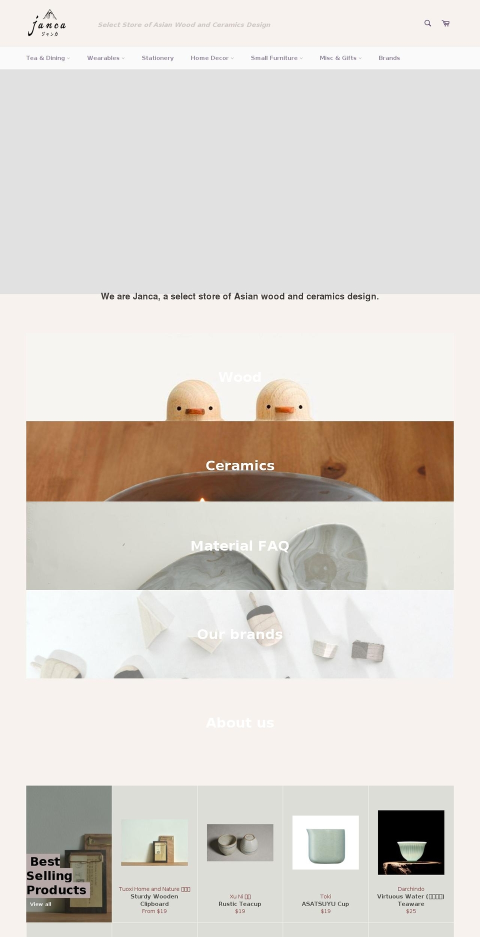 jancastudio.com — Shopify storefront screenshot