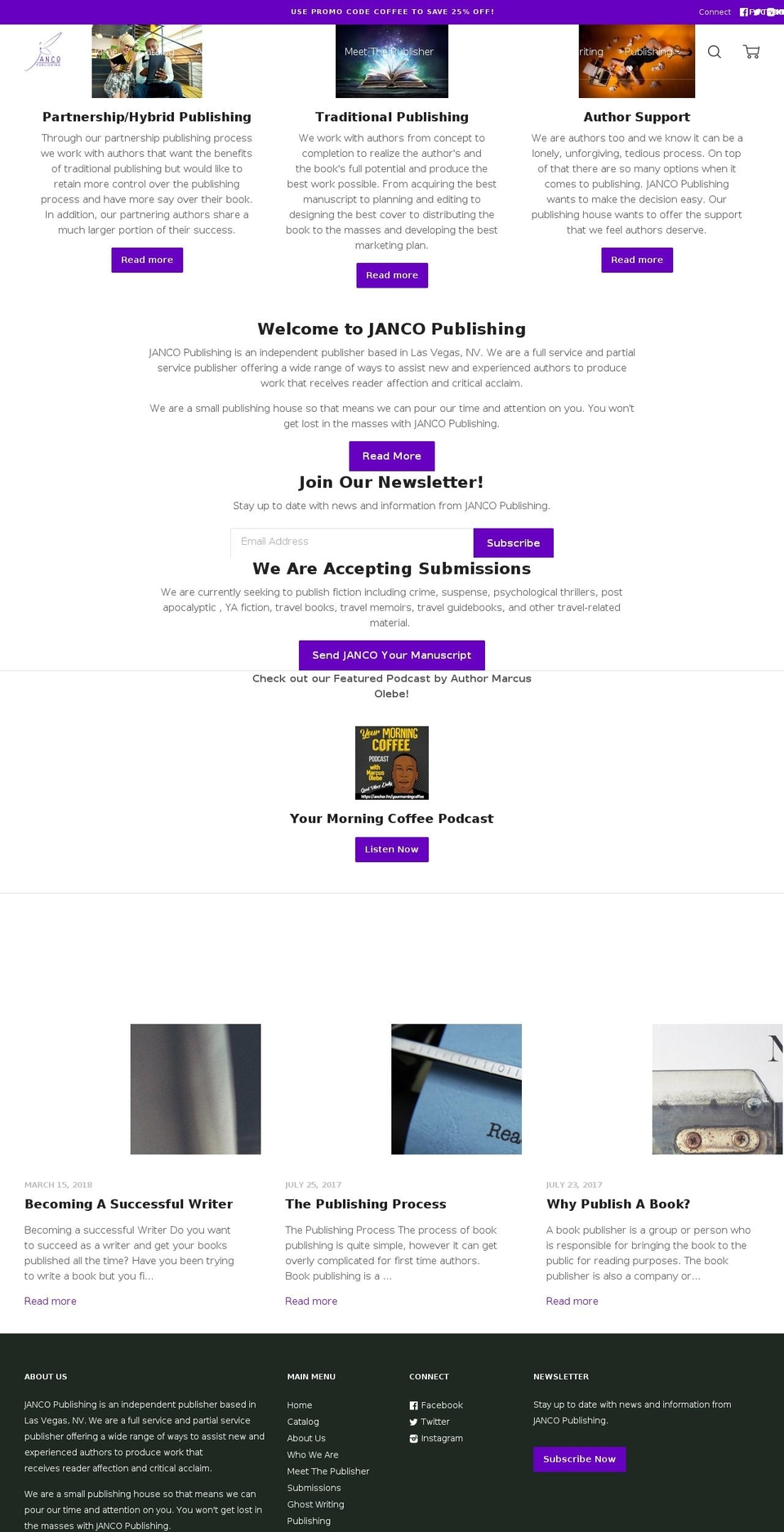 jancopublishing.com — Shopify storefront screenshot