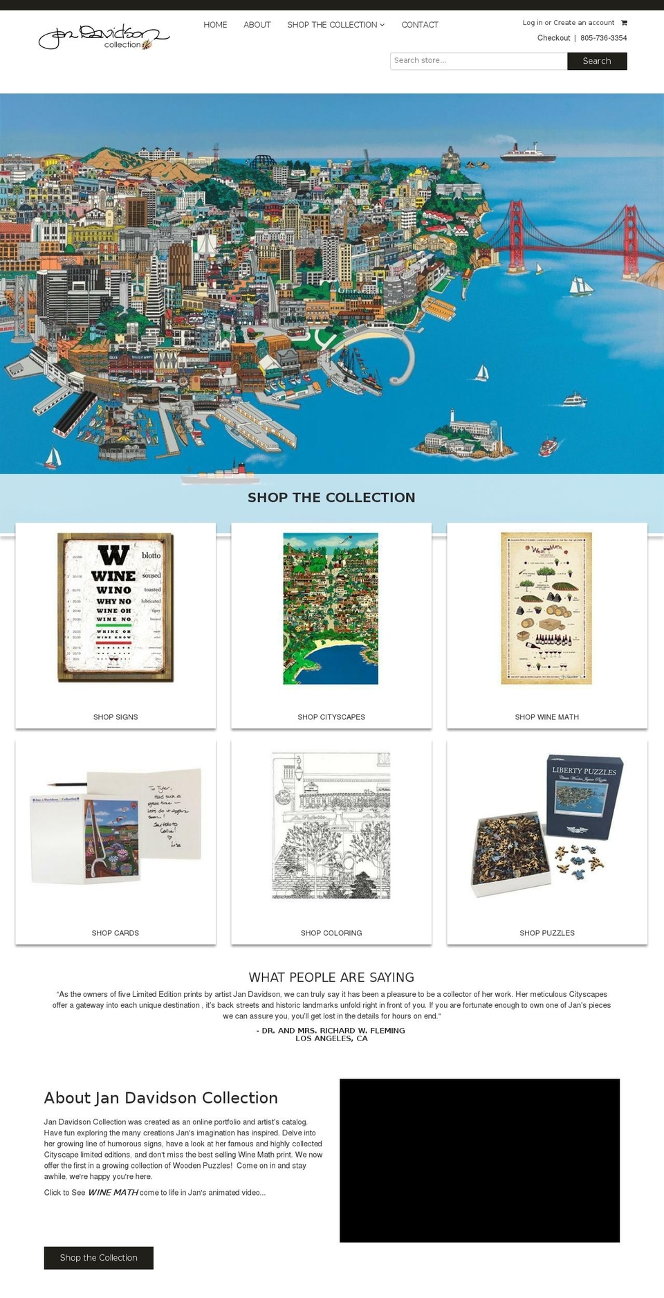 jandavidsoncollection.com — Shopify storefront screenshot