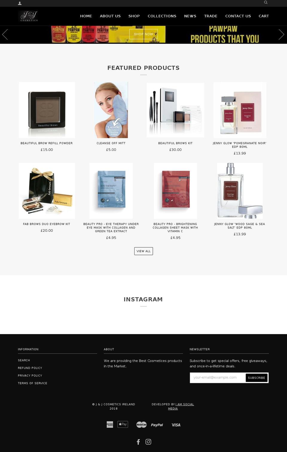 jandjcosmetics.com — Shopify storefront screenshot