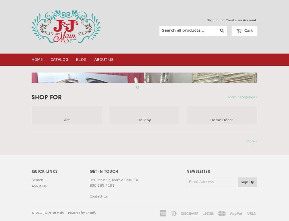 jandjsonmain.com shopify website screenshot