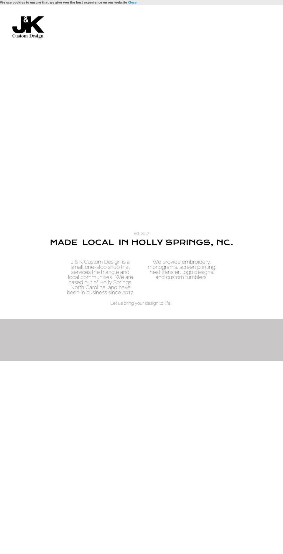 jandkcustomdesign.com — Shopify storefront screenshot