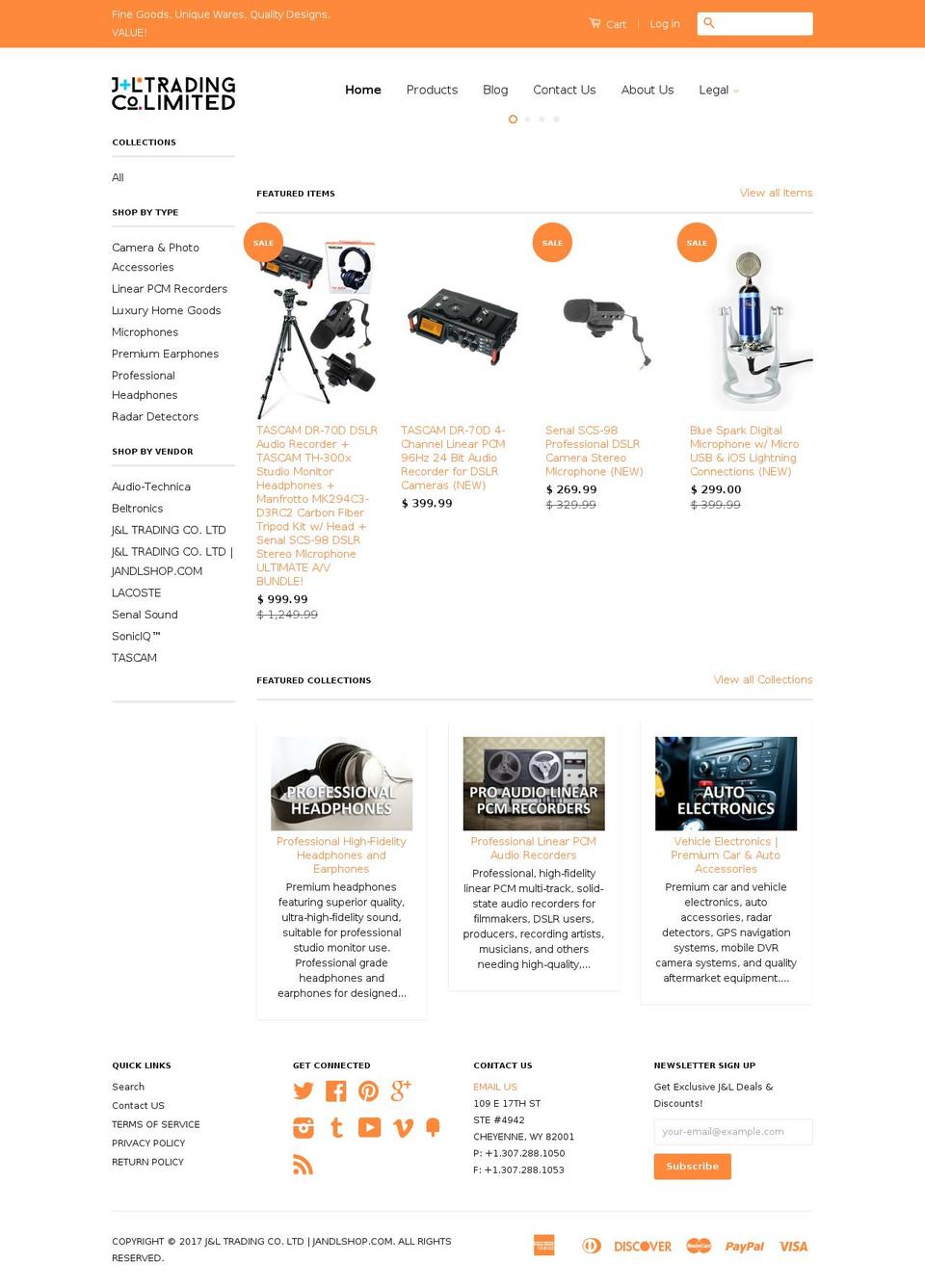 jandlshop.com shopify website screenshot