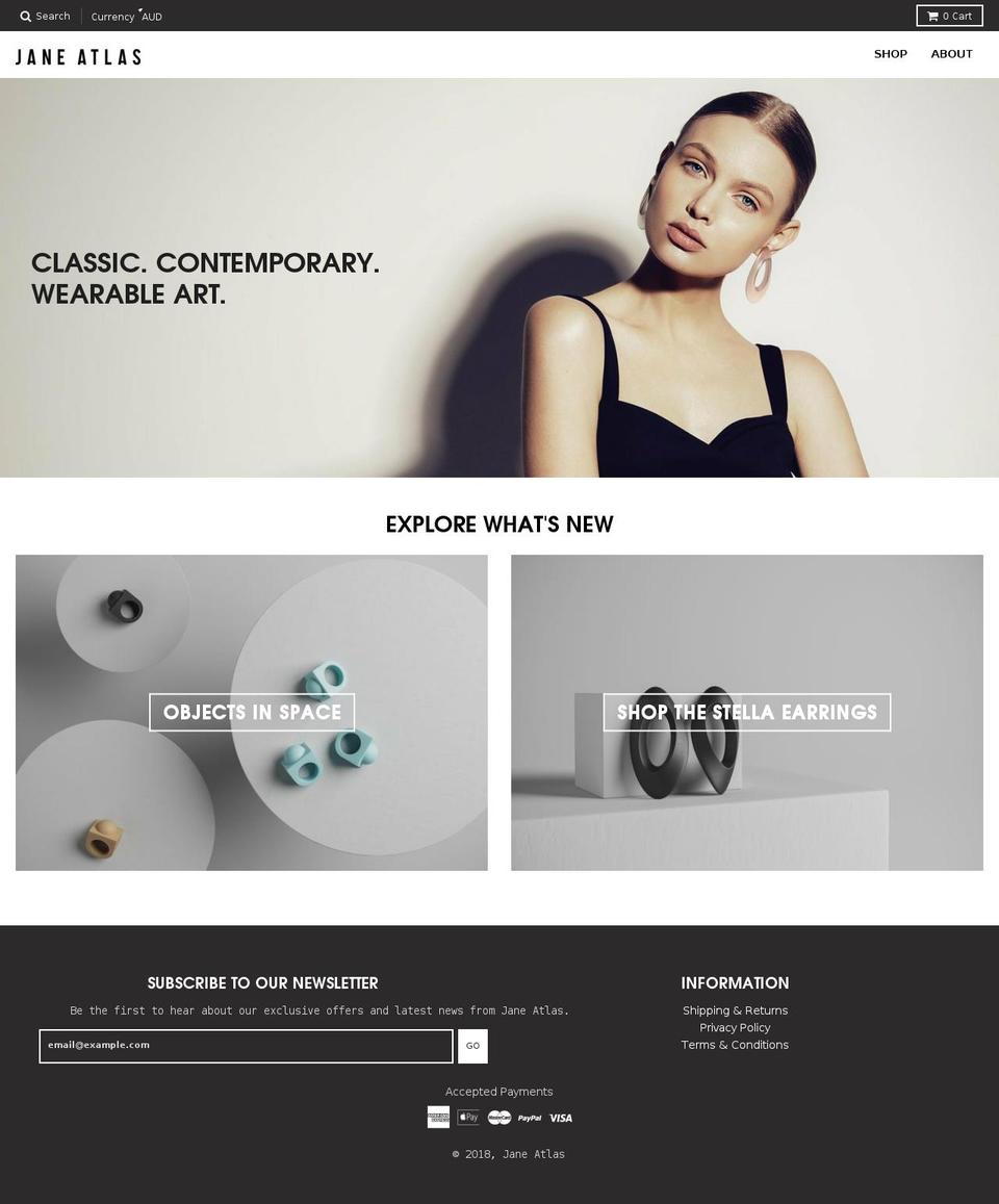 janeatlas.com — Shopify storefront screenshot