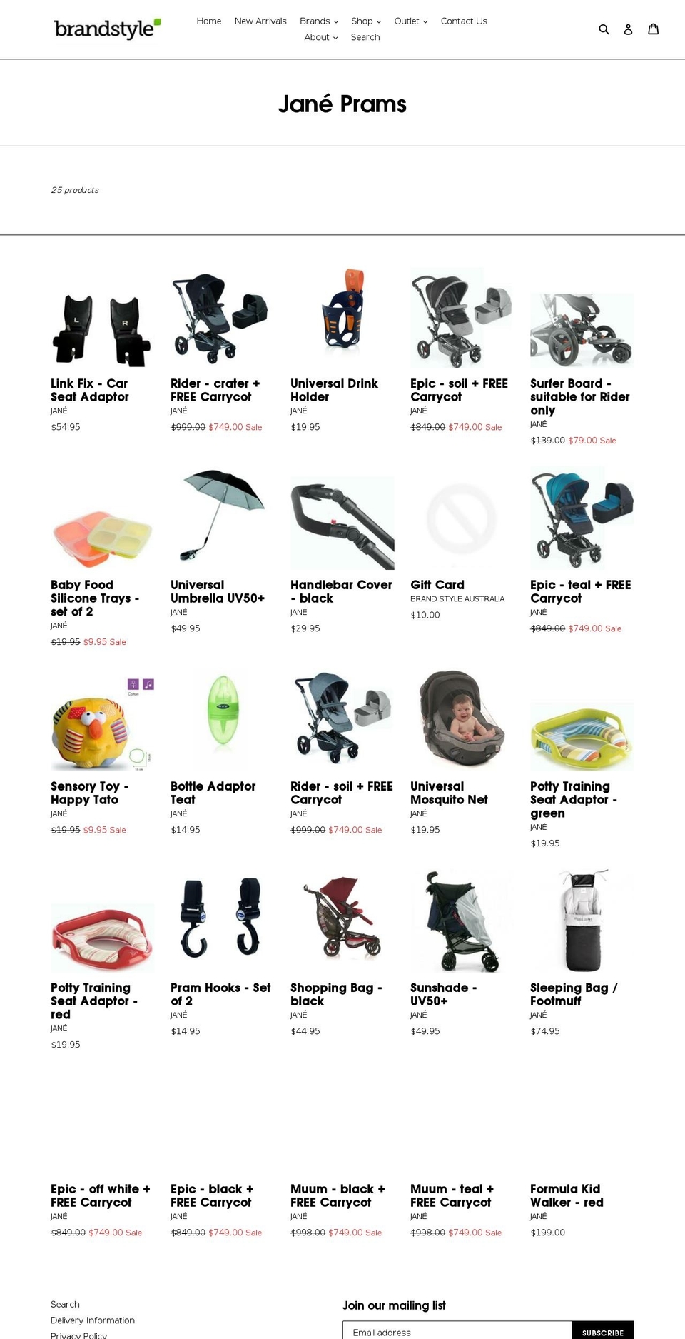 janeaustralia.com.au shopify website screenshot