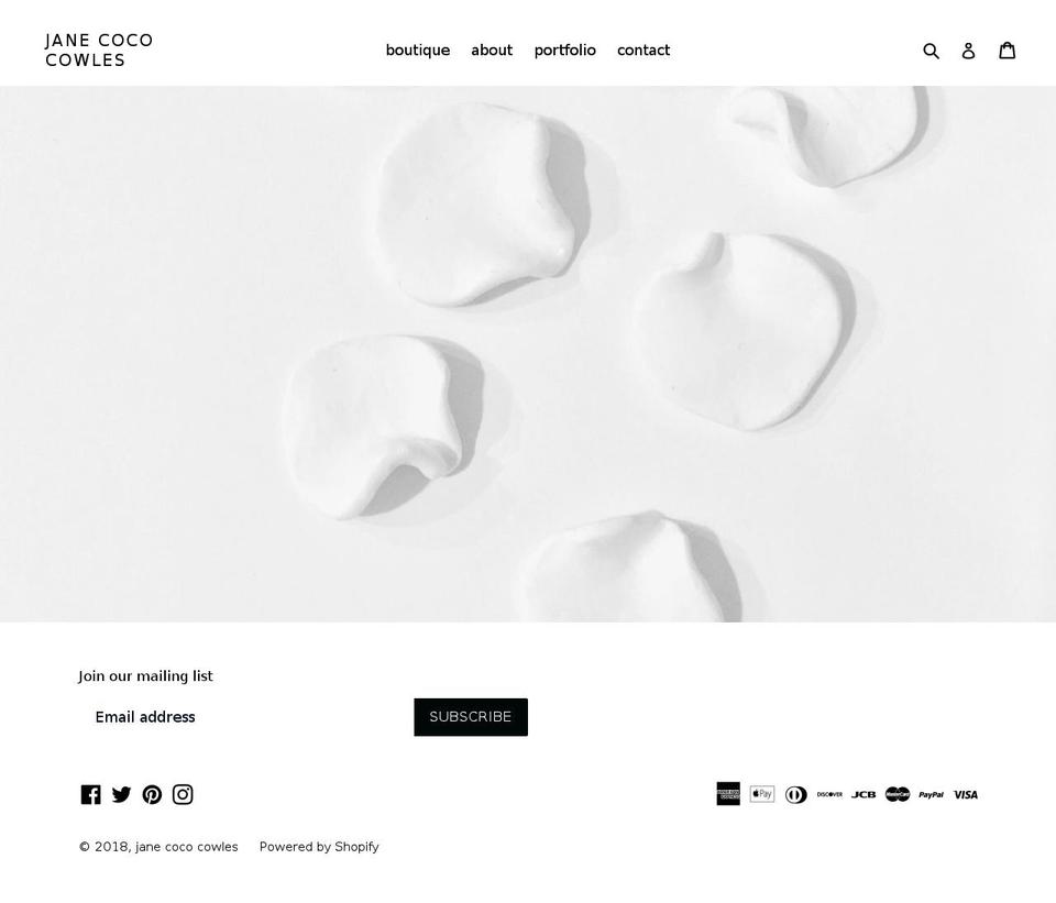 janecococowles.com shopify website screenshot