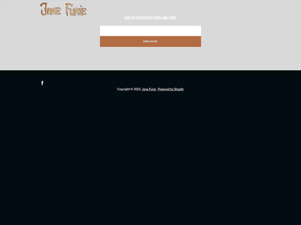 janefurie.com shopify website screenshot