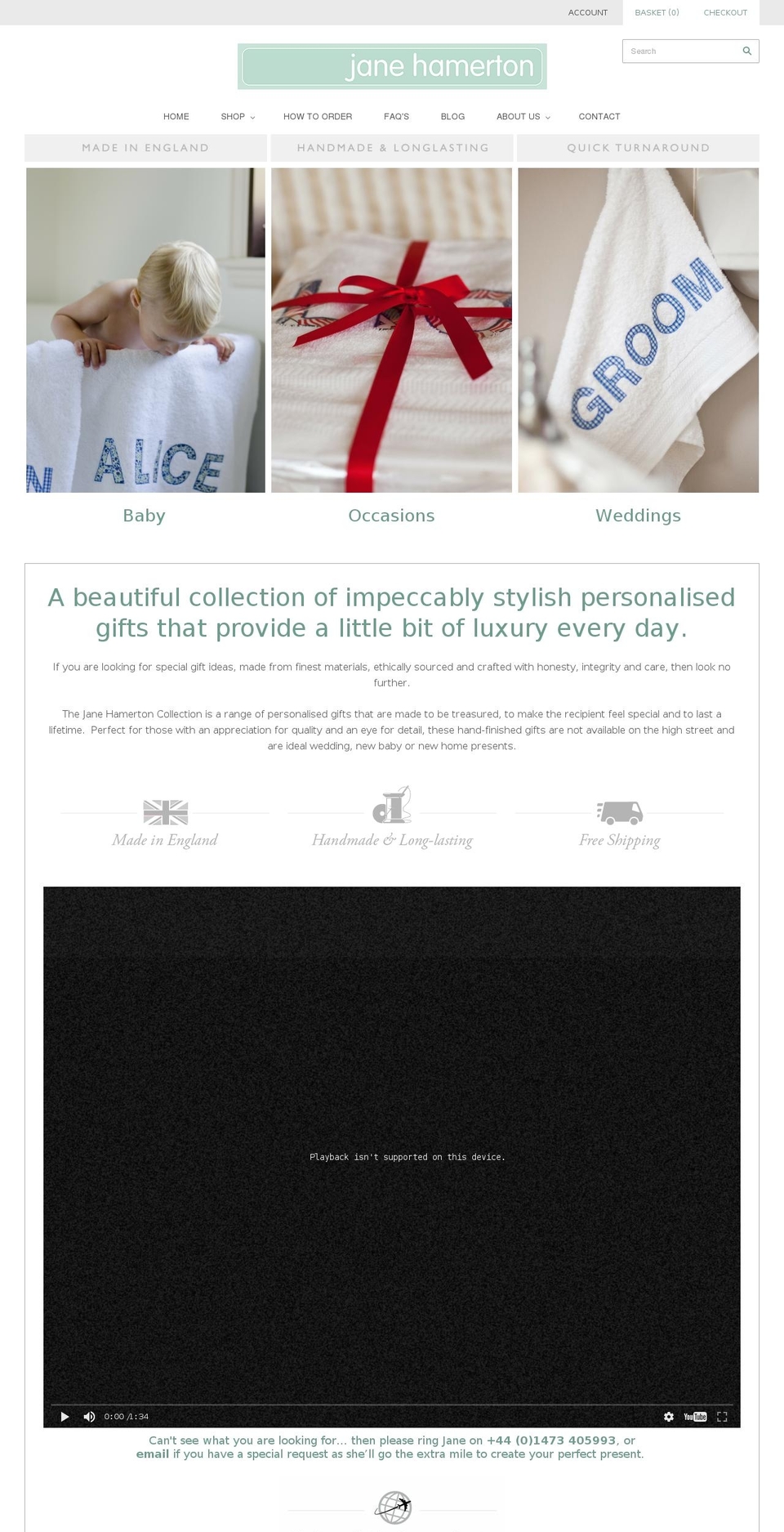 Jane Hamerton Shopify theme site example janehamerton.com