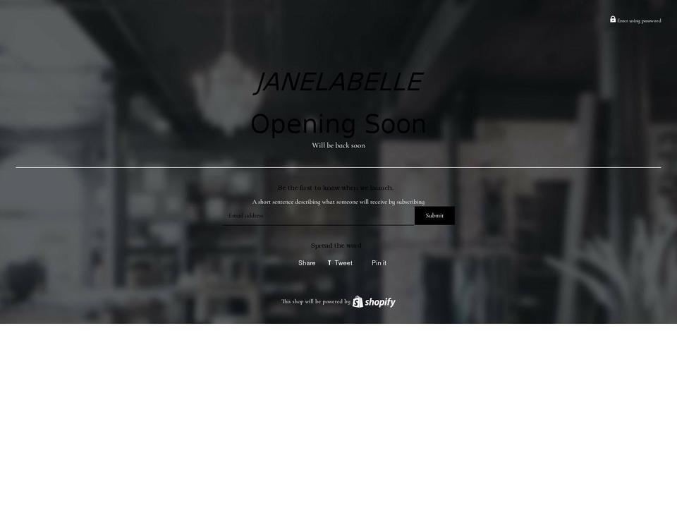 janelabelle.com shopify website screenshot