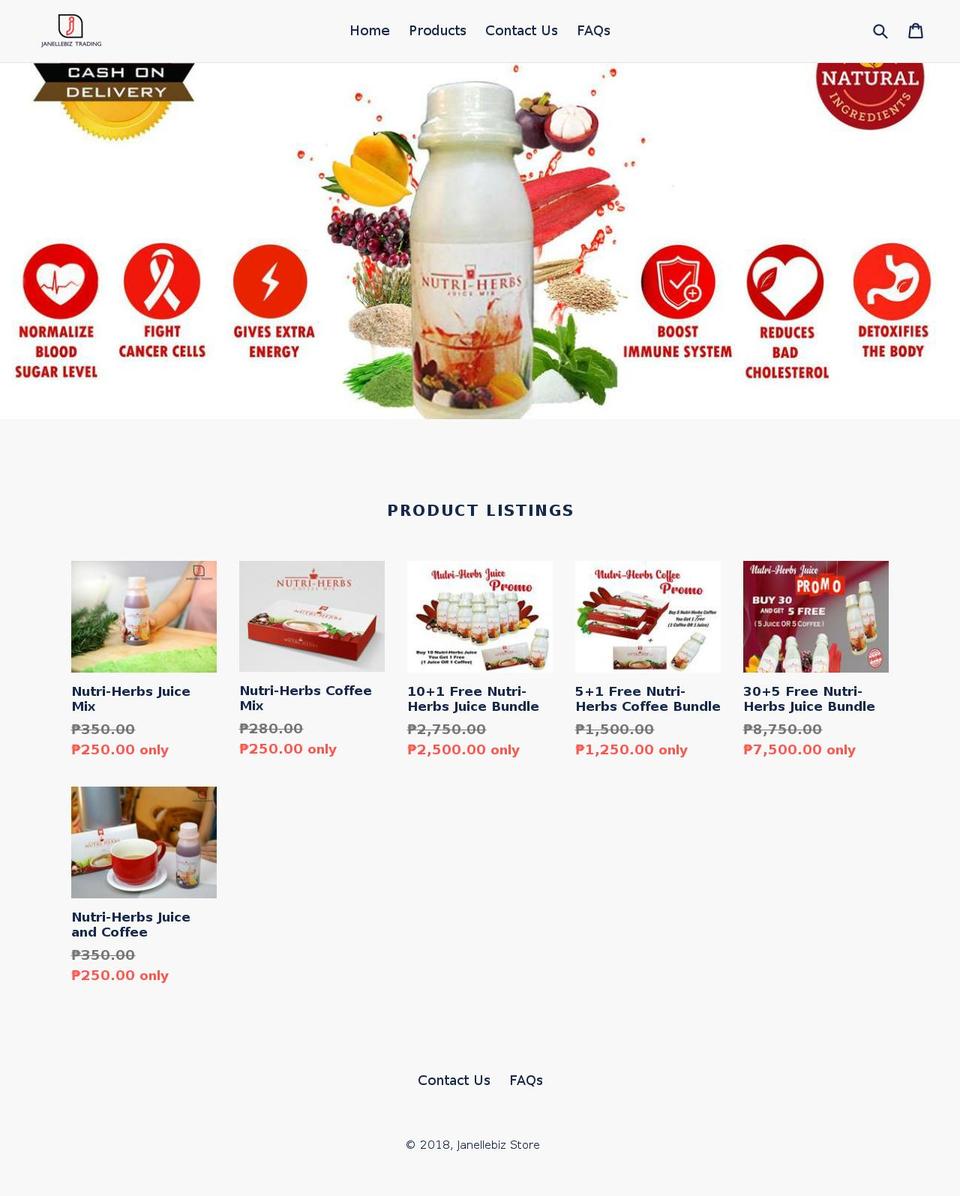 janellebizstore.com — Shopify storefront screenshot