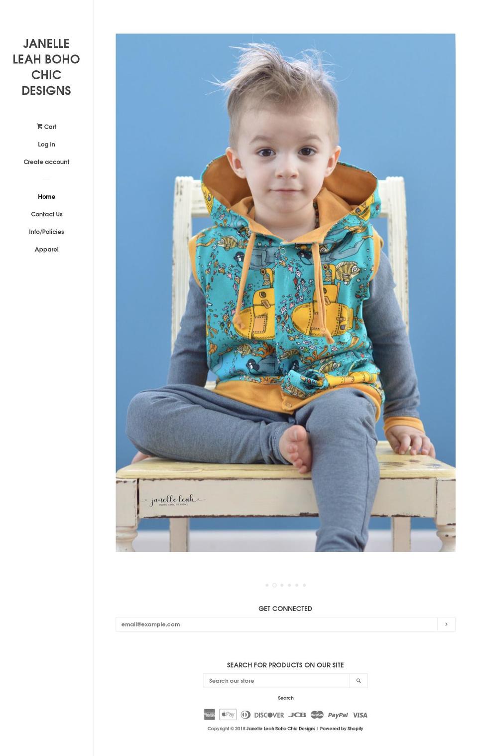janelleleahbohochicdesigns.com — Shopify storefront screenshot