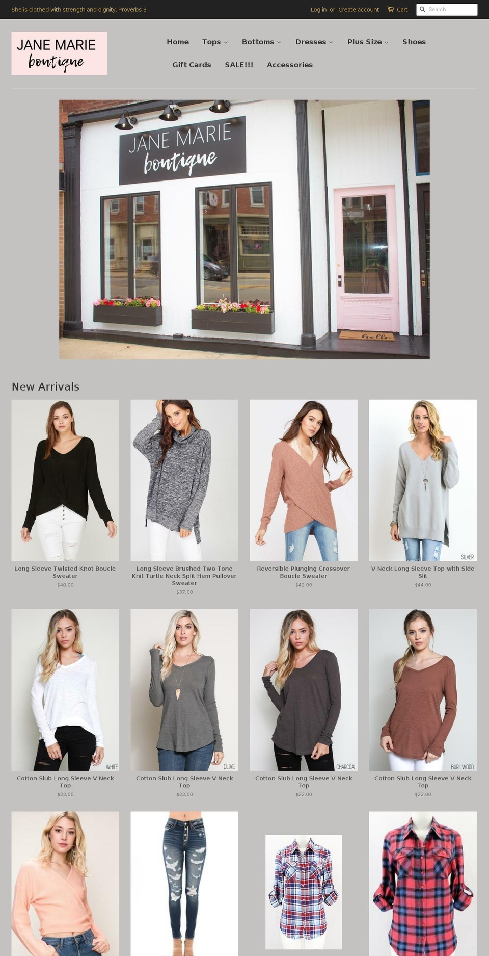 janemarieboutique.com — Shopify storefront screenshot