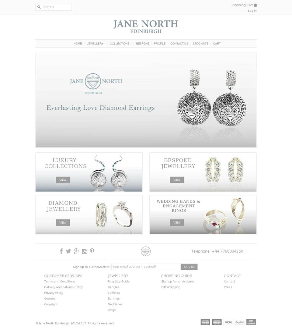 janenorth.co.uk shopify website screenshot