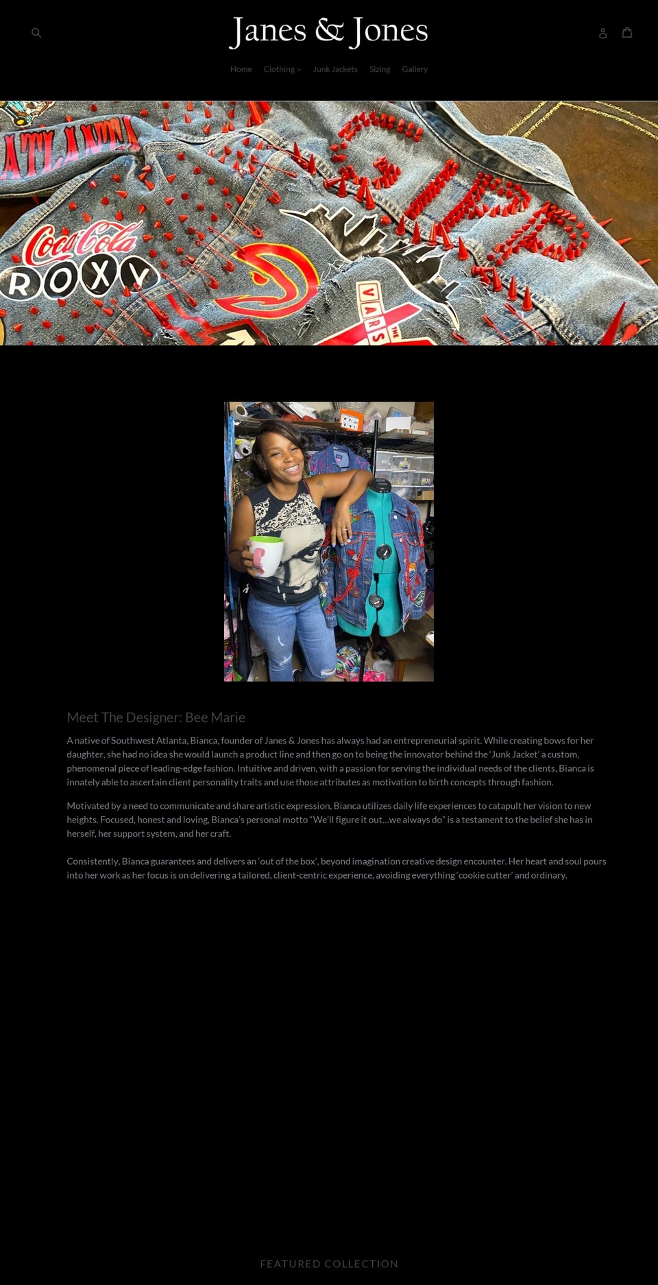 janesandjones.com — Shopify storefront screenshot