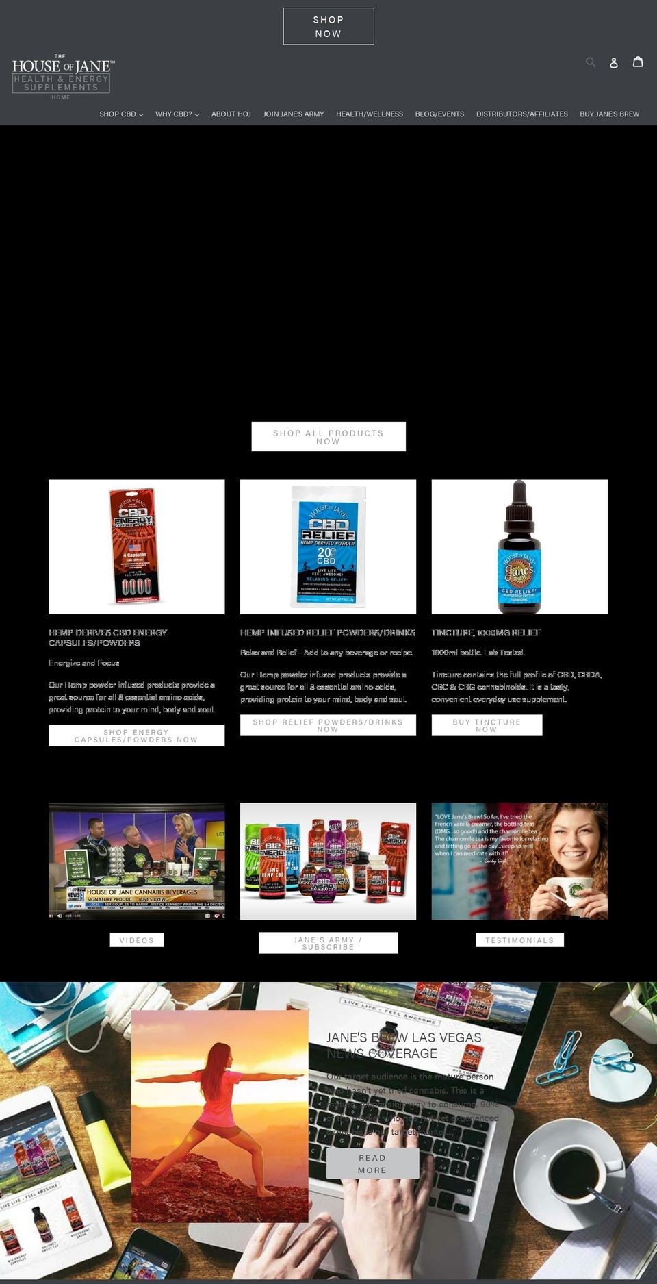 janesbrew.com shopify website screenshot