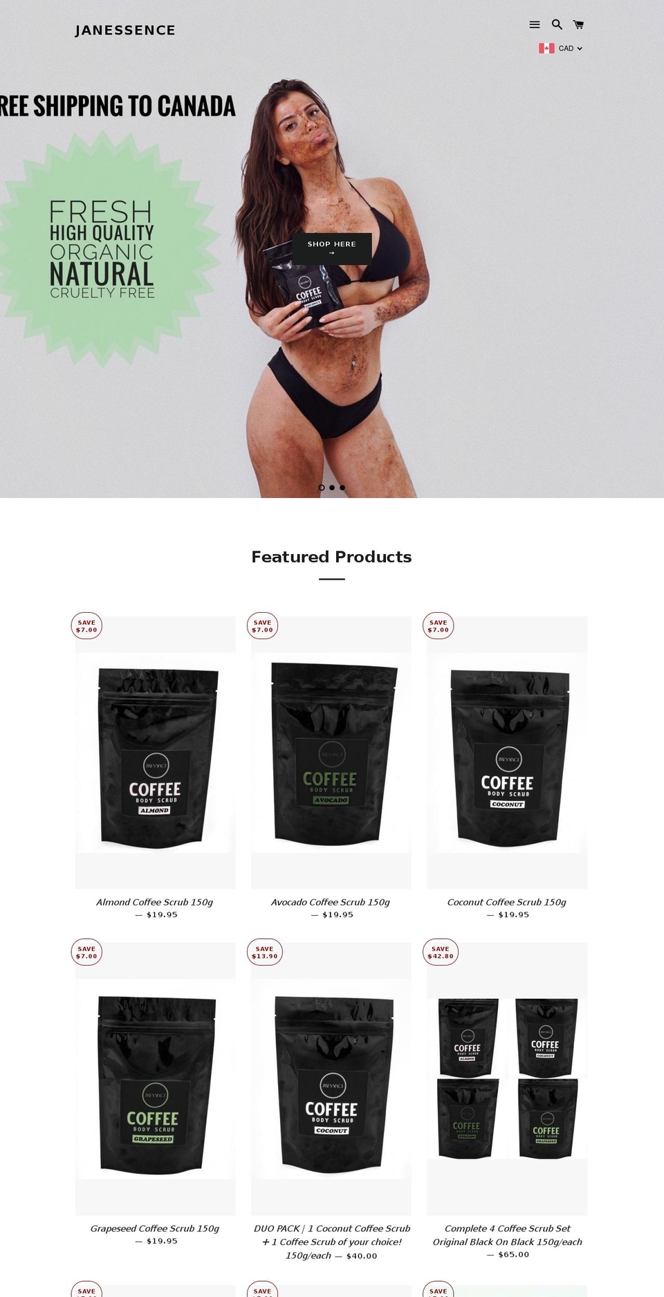 janessence.com — Shopify storefront screenshot