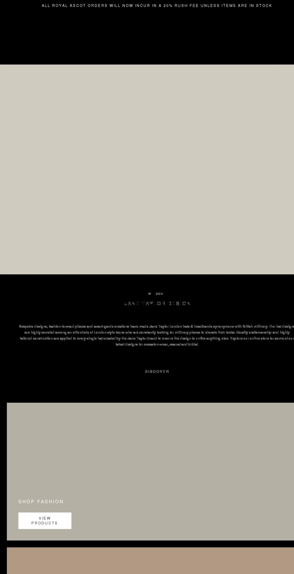 janetaylorlondon.com shopify website screenshot