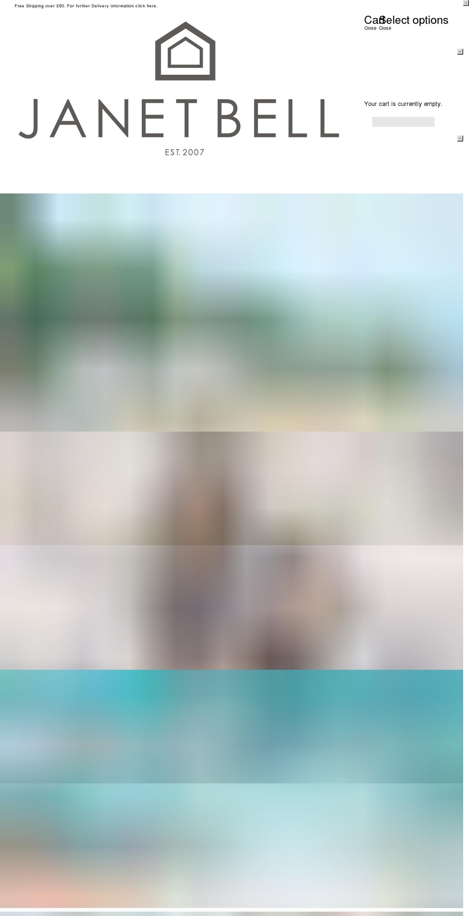 janetbell.co.uk shopify website screenshot